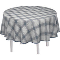 TISCHDECKE KARO Textil Blau 140 cm  - Blau, ROMANTIK / LANDHAUS, Textil (140cm) - Peyer Syntex