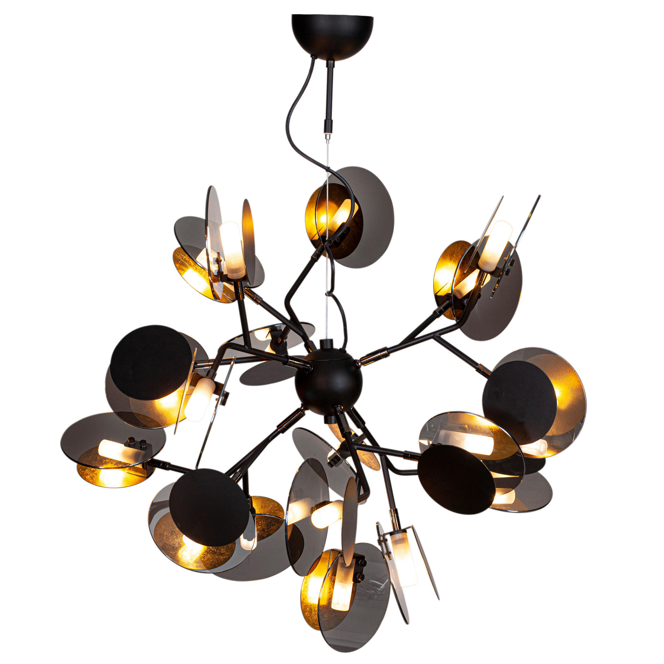 HÄNGELEUCHTE Turno 80/80/140 cm   - Schwarz, Design, Metall (80/80/140cm) - By Rydéns