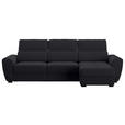 ECKSOFA in Velours Anthrazit  - Anthrazit/Schwarz, KONVENTIONELL, Kunststoff/Textil (285/177cm) - Carryhome