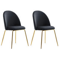 STOL, tekstil črna  - zlate barve/črna, Design, kovina/tekstil (53/86/50cm) - MID.YOU