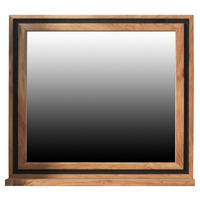 BADEZIMMERSPIEGEL 70/72,5/12 cm  - Schwarz/Akaziefarben, KONVENTIONELL, Glas/Holz (70/72,5/12cm) - Landscape