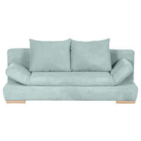 SCHLAFSOFA  mit Rücken echt, Liegefunktion Cord Mintgrün  - Naturfarben/Mintgrün, KONVENTIONELL, Holz/Textil (200/75/92cm) - home24