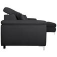 ECKSOFA Dunkelgrau Flachgewebe  - Chromfarben/Dunkelgrau, KONVENTIONELL, Textil/Metall (268/175cm) - Carryhome