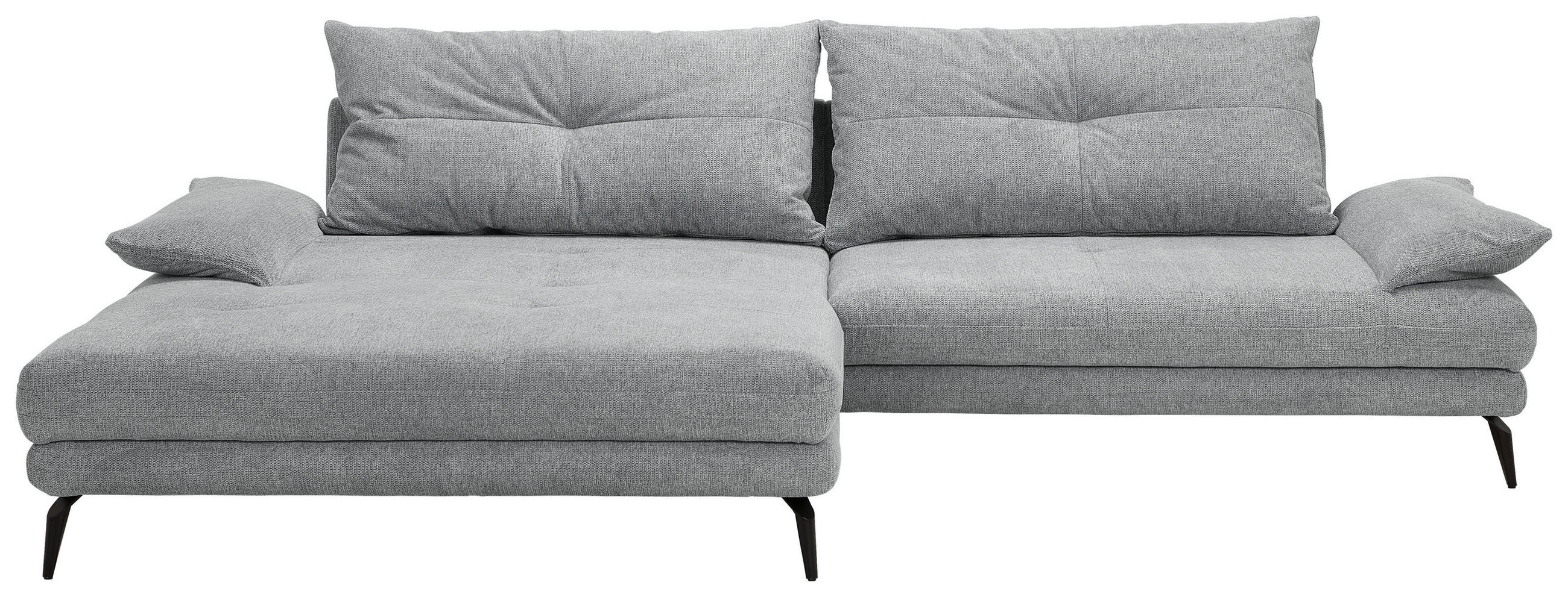 HÖRNSOFFA i flatväv grå  - svart/grå, Design, metall/textil (176/294cm) - MID.YOU