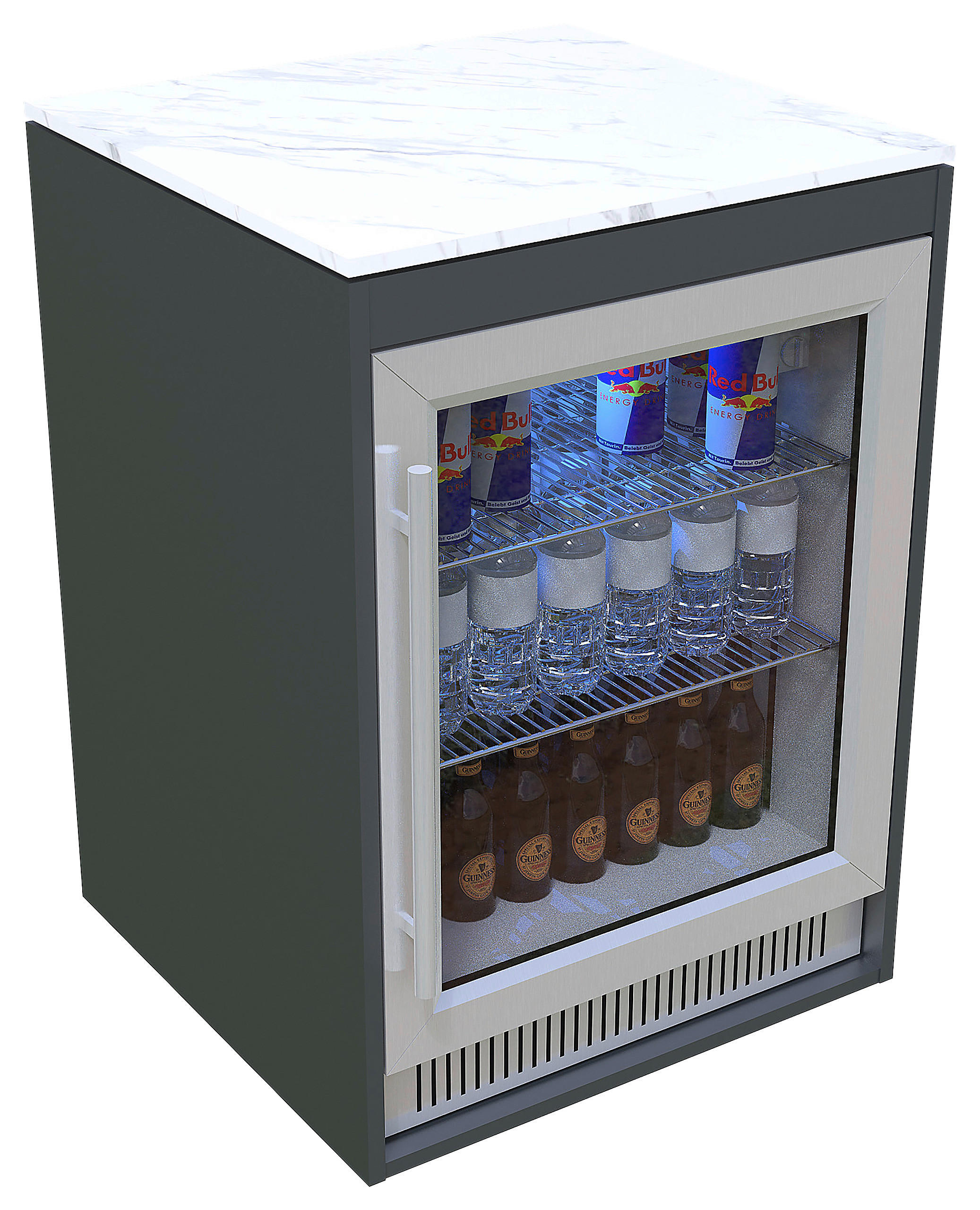 OUTDOORKÜCHE  - Anthrazit/Hellgrau, Basics, Stein/Metall (63/92/63cm) - Modante