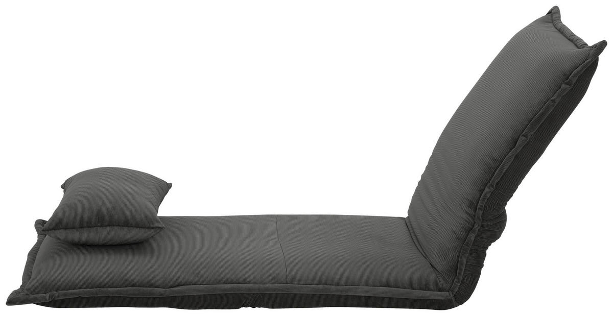 SCHLAFSESSEL Cord Grau    - Silberfarben/Grau, MODERN, Textil/Metall (77/73/87cm) - MID.YOU