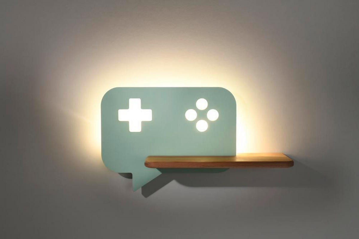 KINDERWANDLEUCHTE 36/12/20 cm   - Mintgrün, Basics, Holz/Holzwerkstoff (36/12/20cm)