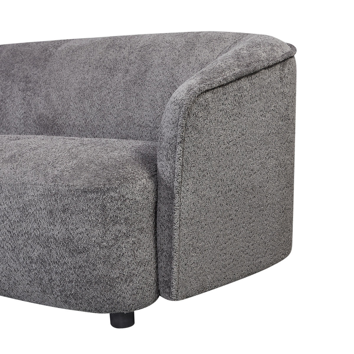3-SITZER-SOFA Bouclé Anthrazit  - Anthrazit/Schwarz, MODERN, Kunststoff/Textil (197/69/92cm) - MID.YOU