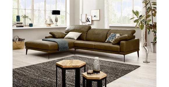 WOHNLANDSCHAFT in Leder - Bronzefarben, Natur, Leder/Metall (206/301cm) - Valnatura