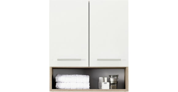 HÄNGESCHRANK 60/70/33 cm  - Chromfarben/Eiche San Remo, Design, Holzwerkstoff (60/70/33cm) - Xora