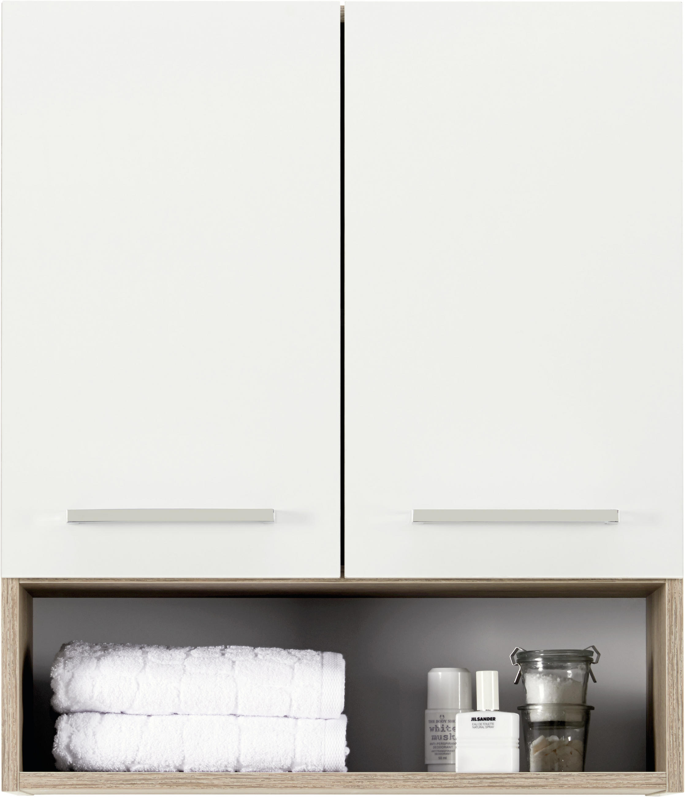 HÄNGESCHRANK 60/70/33 cm  - Chromfarben/Eichefarben, KONVENTIONELL, Holzwerkstoff/Metall (60/70/33cm) - Carryhome