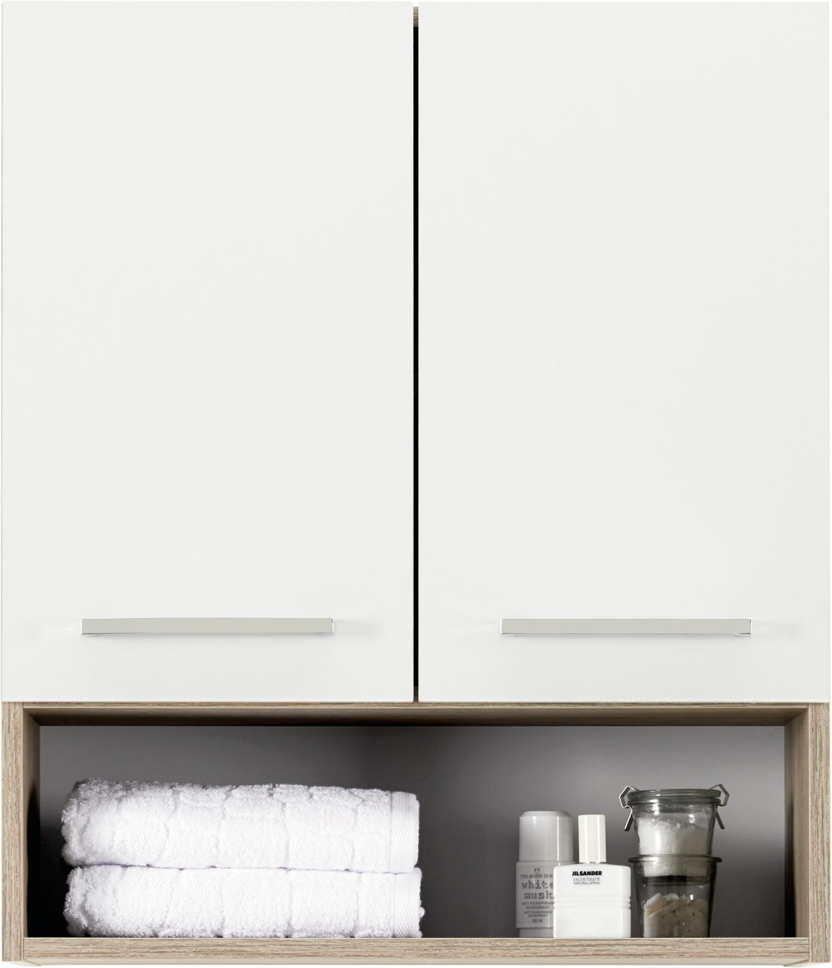 DULAP SUSPENDAT 60/70/33 cm  - alb/stejar San Remo, Design, material pe bază de lemn (60/70/33cm) - Xora