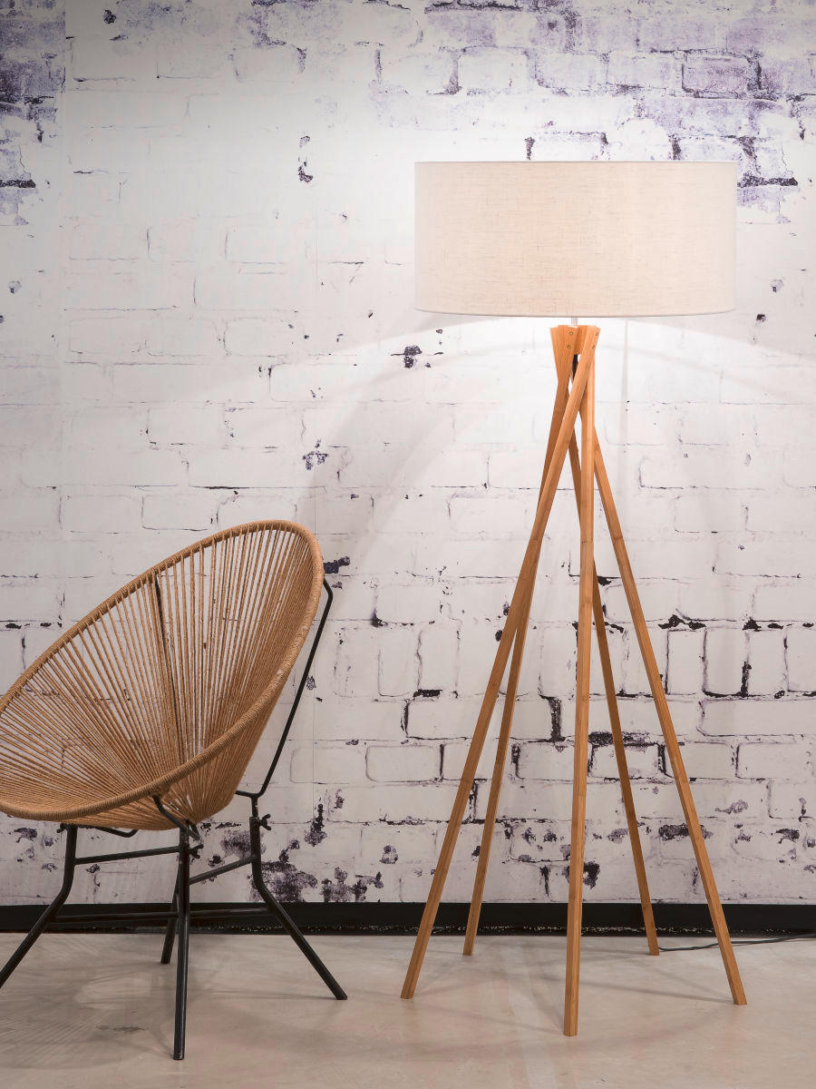 GOLVLAMPA GOOD&MOJO  60/60/160 cm    - vit/naturfärgad, Trend (60/60/160cm) - Good & Mojo