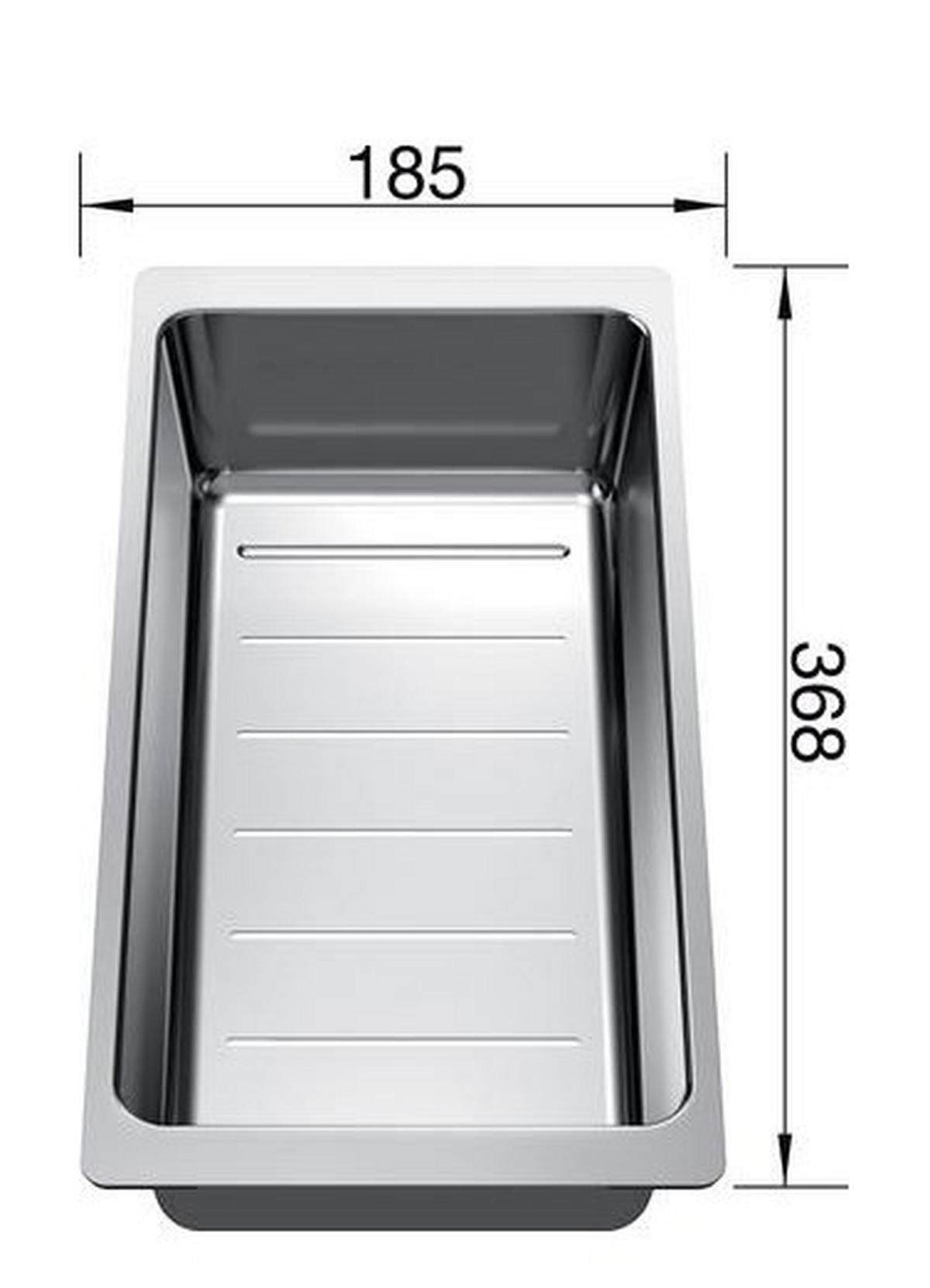 RESTESCHALE 233739  - Edelstahlfarben, Basics, Metall (36,8/8,2/18,5cm) - Blanco
