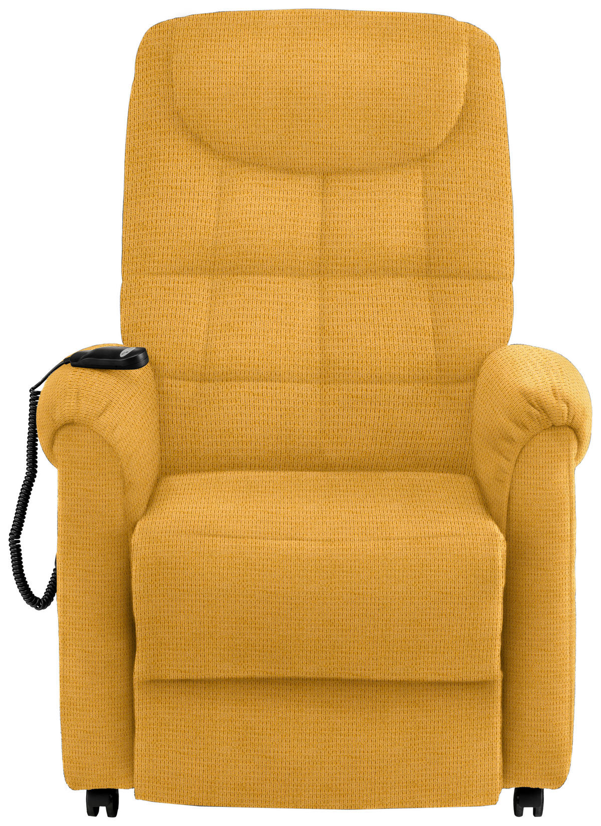 FERNSEHSESSEL in Mikrofaser Dunkelgelb  - Dunkelgelb/Schwarz, KONVENTIONELL, Kunststoff/Textil (83/113/92cm) - Xora