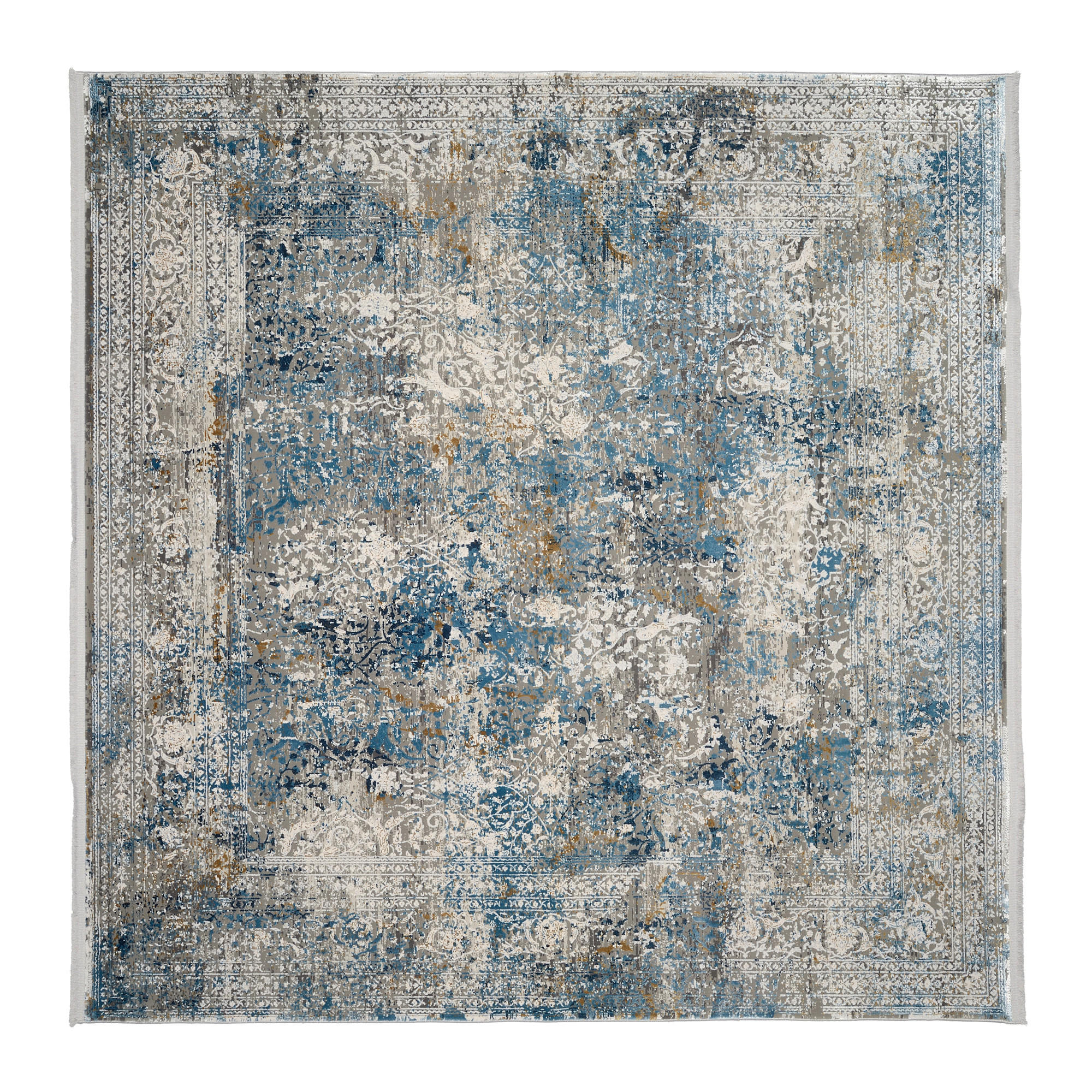 WEBTEPPICH 200/200 cm Avignon Blau, Grau  - Blau/Grau, Design, Textil (200/200cm) - Dieter Knoll