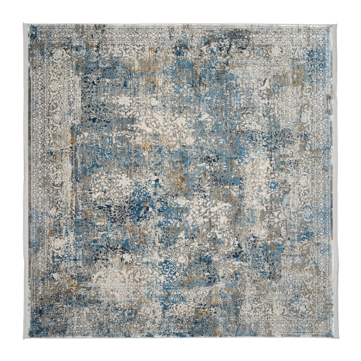 WEBTEPPICH 200/200 cm Avignon Blau, Grau  - Blau/Grau, Design, Textil (200/200cm) - Dieter Knoll