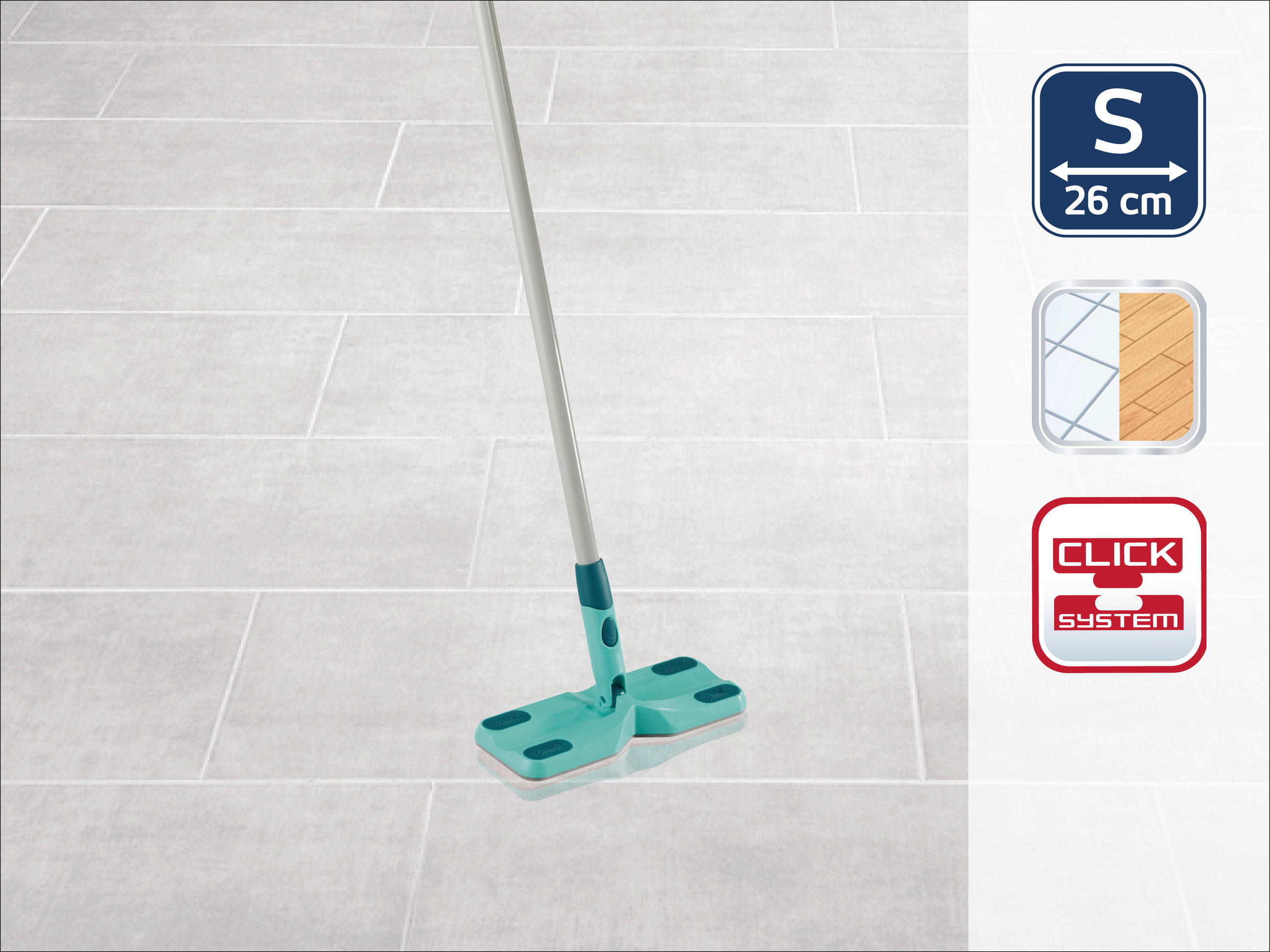 MOP PLAT - turcoaz, Basics, plastic/metal - Leifheit
