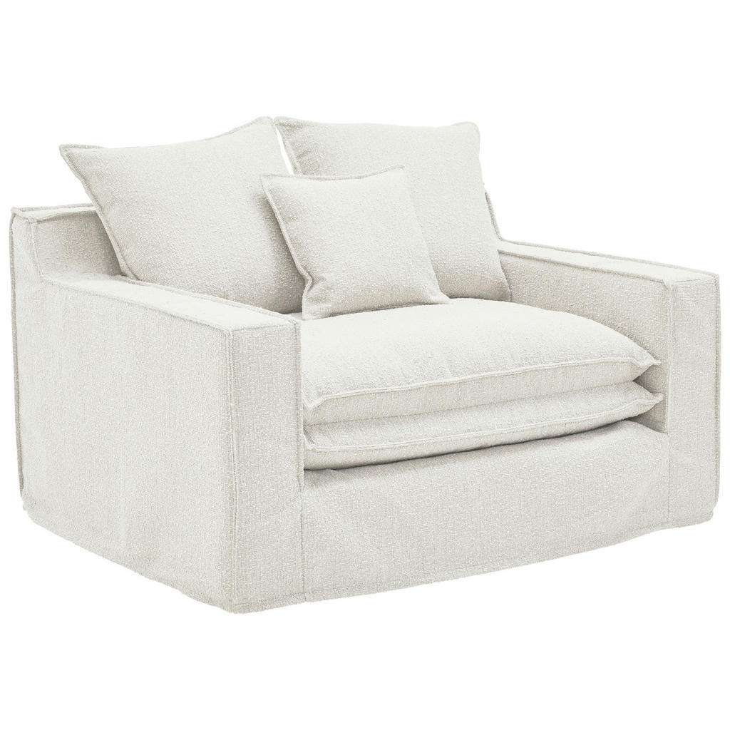 Thumbnail - Livetastic Hussen-Sessel, Weiß, Textil, Füllung: Polyester, Federn, 129x92x105 cm, Made in EU, Wohnzimmer, Sessel, Polst...