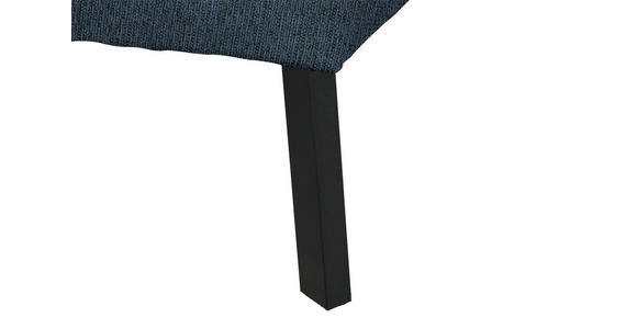 ECKSOFA in Webstoff Blau 205/280 cm - Blau/Schwarz, Design, Textil/Metall (205/280cm) - Xora