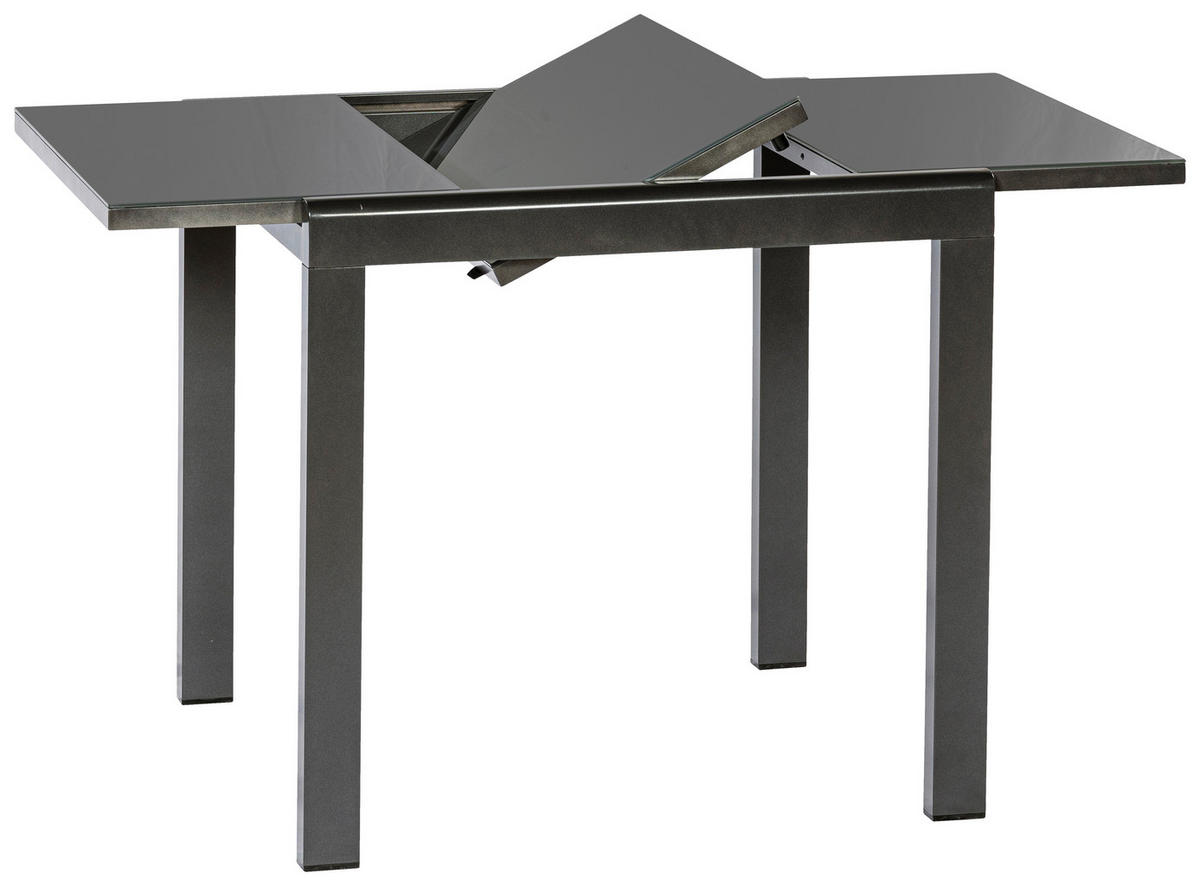 GARTENSET Aluminium  - Graphitfarben/Grau, MODERN, Textil/Metall - Gardenson