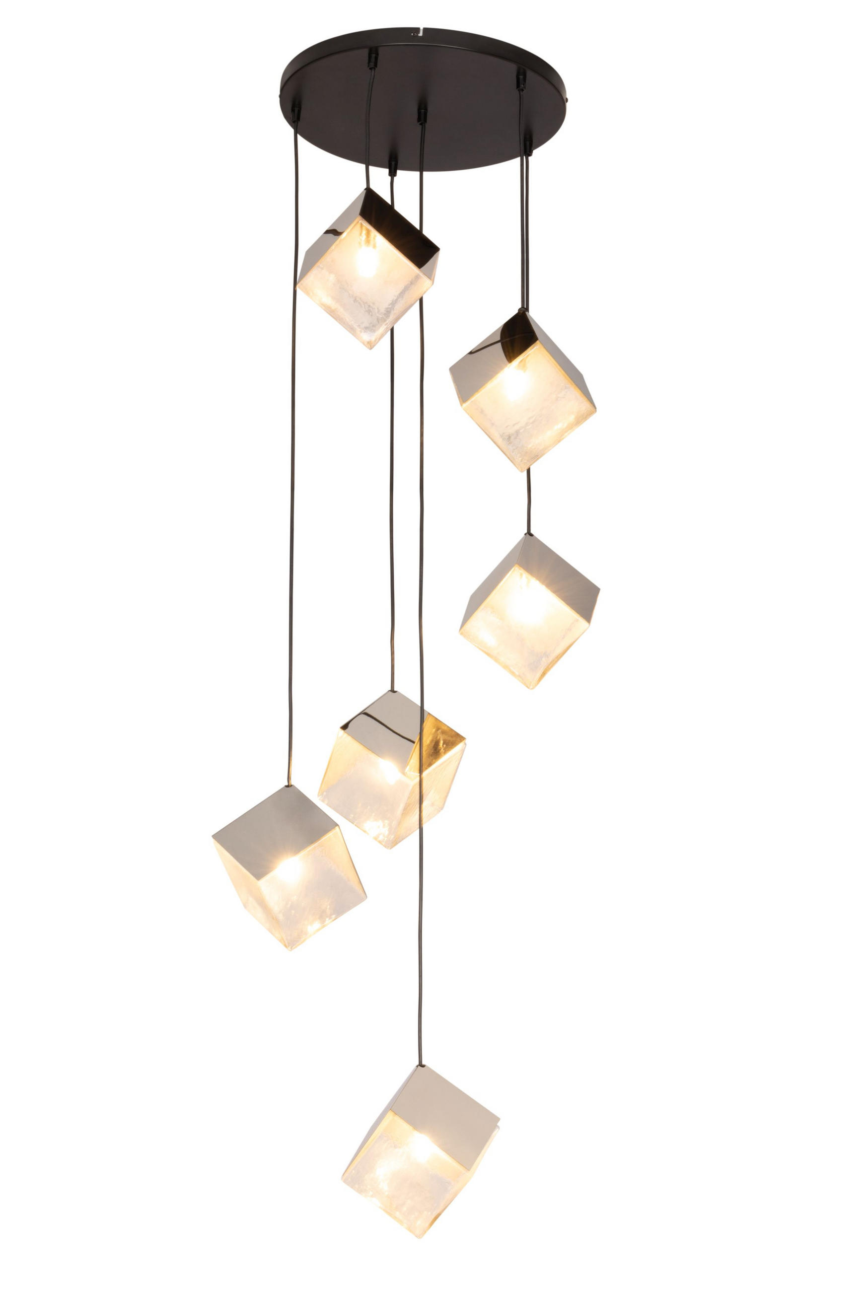 ZÁVĚSNÉ SVÍTIDLO, 40/150 cm  - čiré/barvy chromu, Design, kov/sklo (40/150cm) - Dieter Knoll