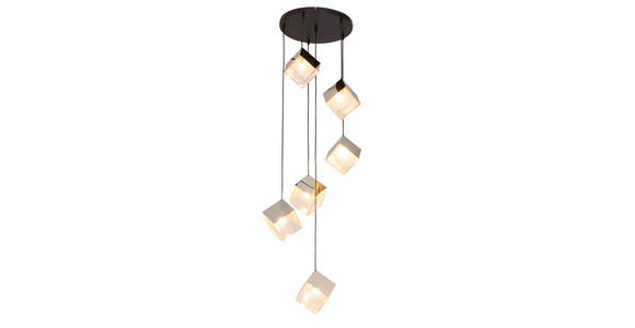 HÄNGELEUCHTE Louisville 40/150 cm   - Klar/Chromfarben, Design, Glas/Metall (40/150cm) - Dieter Knoll