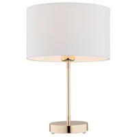 TISCHLEUCHTE Argon Karin 44/25/25 cm  - Goldfarben/Weiß, Basics, Textil/Metall (44/25/25cm)