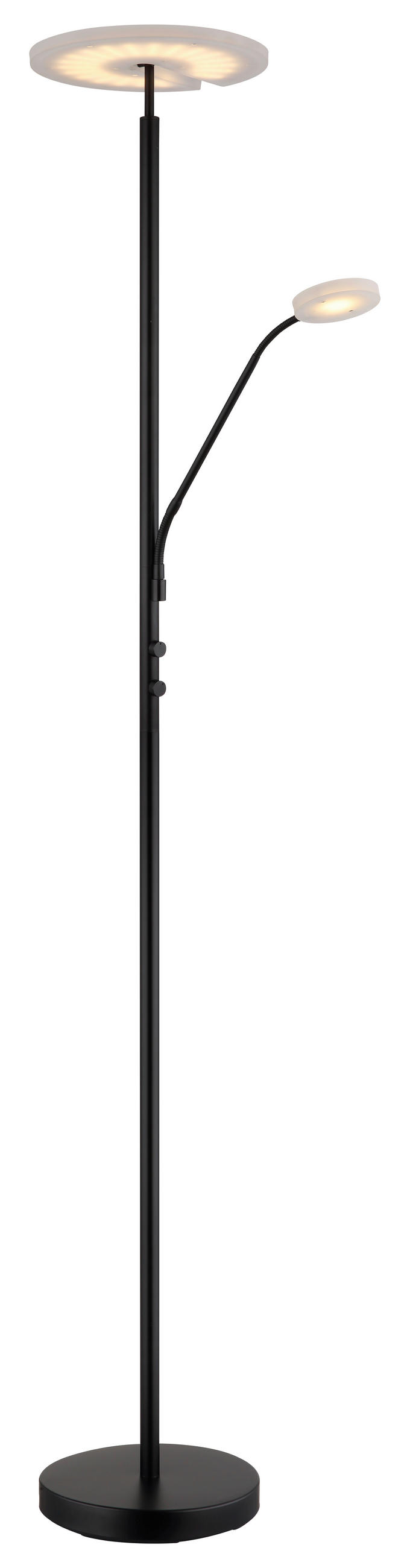LED SVJETILJKA PODNA STANFORD  - prozirno/crna, Design, metal/plastika (30/180cm) - Globo