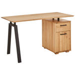 SCHREIBTISCH 140/65/75 cm  in Eichefarben  - Eichefarben/Schwarz, KONVENTIONELL, Holz/Kunststoff (140/65/75cm) - Linea Natura