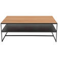 COUCHTISCH in Holz, Metall 115/65/42 cm  - Eichefarben/Anthrazit, Design, Holz/Metall (115/65/42cm) - Johann Jakob