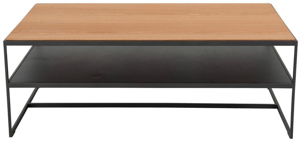 COUCHTISCH in Holz, Metall 115/65/42 cm  - Eichefarben/Anthrazit, Design, Holz/Metall (115/65/42cm) - Johann Jakob