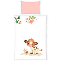 POVLEČENÍ PRO MIMINKO 100/135 cm  - bílá/růžová, Basics, textil (100/135cm)