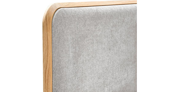 BETT 180/200 cm,  in Grau, Hellbraun,  - Hellbraun/Grau, Natur, Holz/Textil (180/200cm) - Linea Natura
