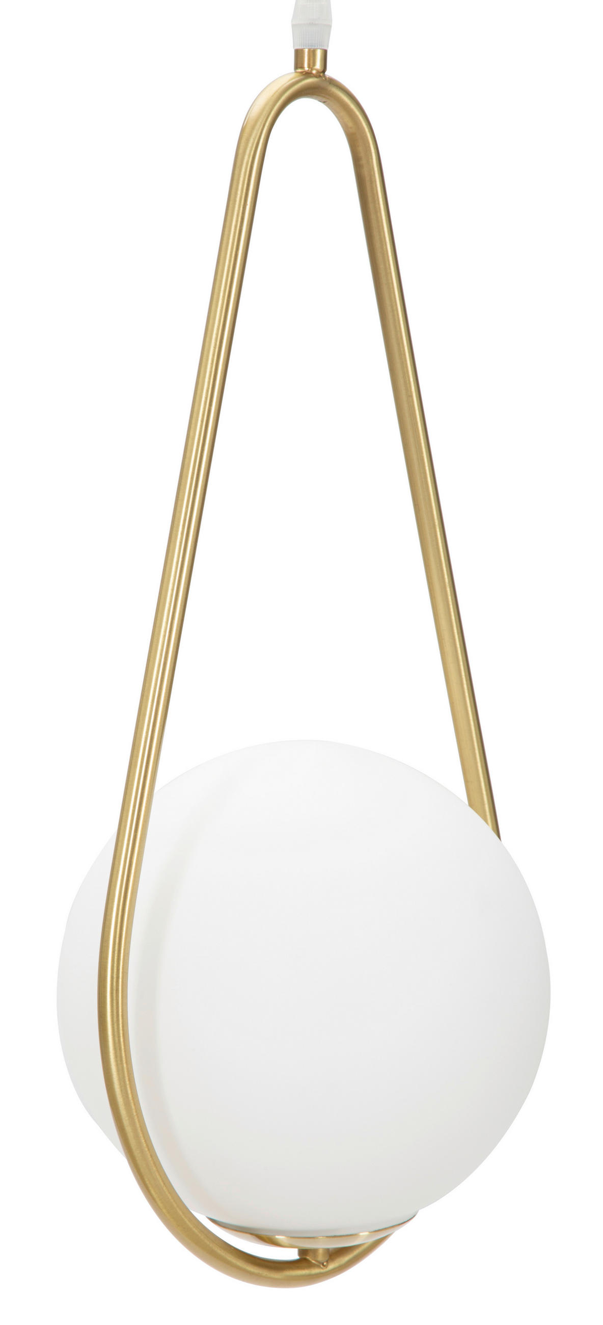 DECKENLEUCHTE 24/20/46 cm  - Goldfarben/Weiß, Trend, Glas/Metall (24/20/46cm) - Mauro Ferretti