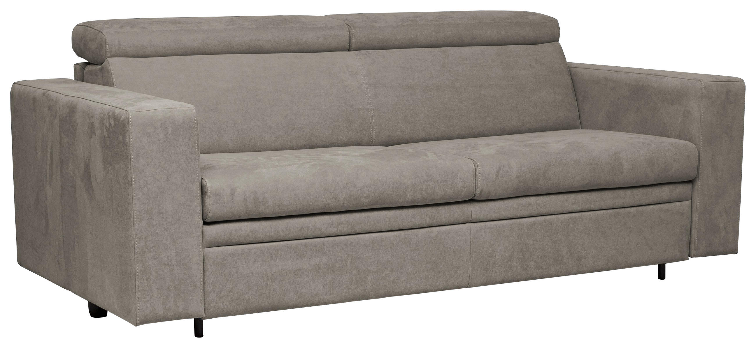 ROZKLÁDACÍ POHOVKA S MATRACÍ, textil, hnědá - černá/hnědá, Konvenční, textil/plast (206/83-100/100cm) - Novel