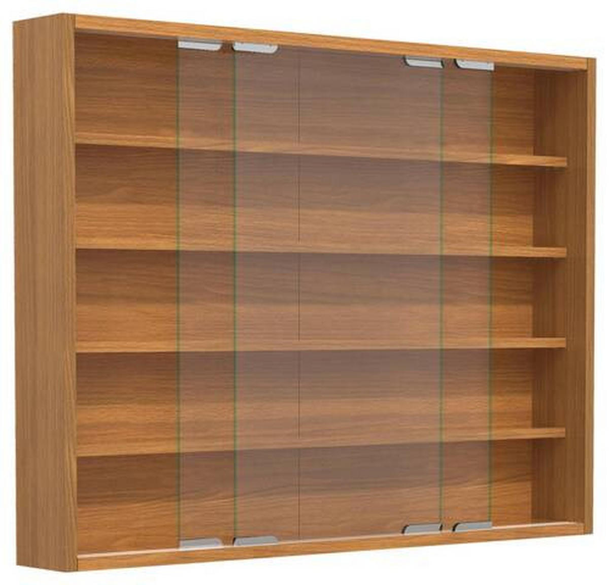 HÄNGEVITRINE in Buchefarben  - Silberfarben/Buchefarben, Modern, Glas/Holzwerkstoff (77/60/10cm) - MID.YOU