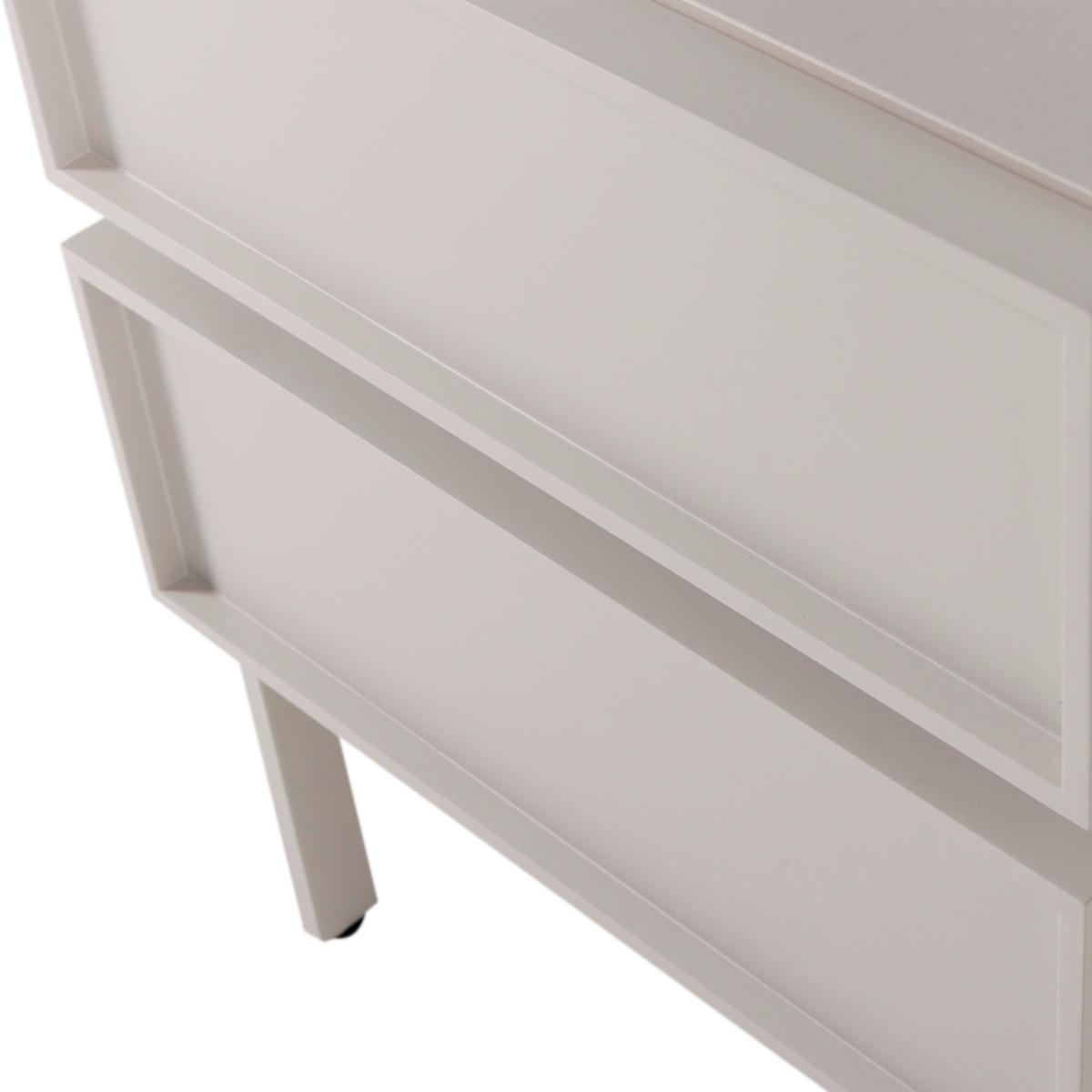 NACHTTISCH 45/51/42 cm  - Sandfarben, Design, Holzwerkstoff/Metall (45/51/42cm) - Livetastic