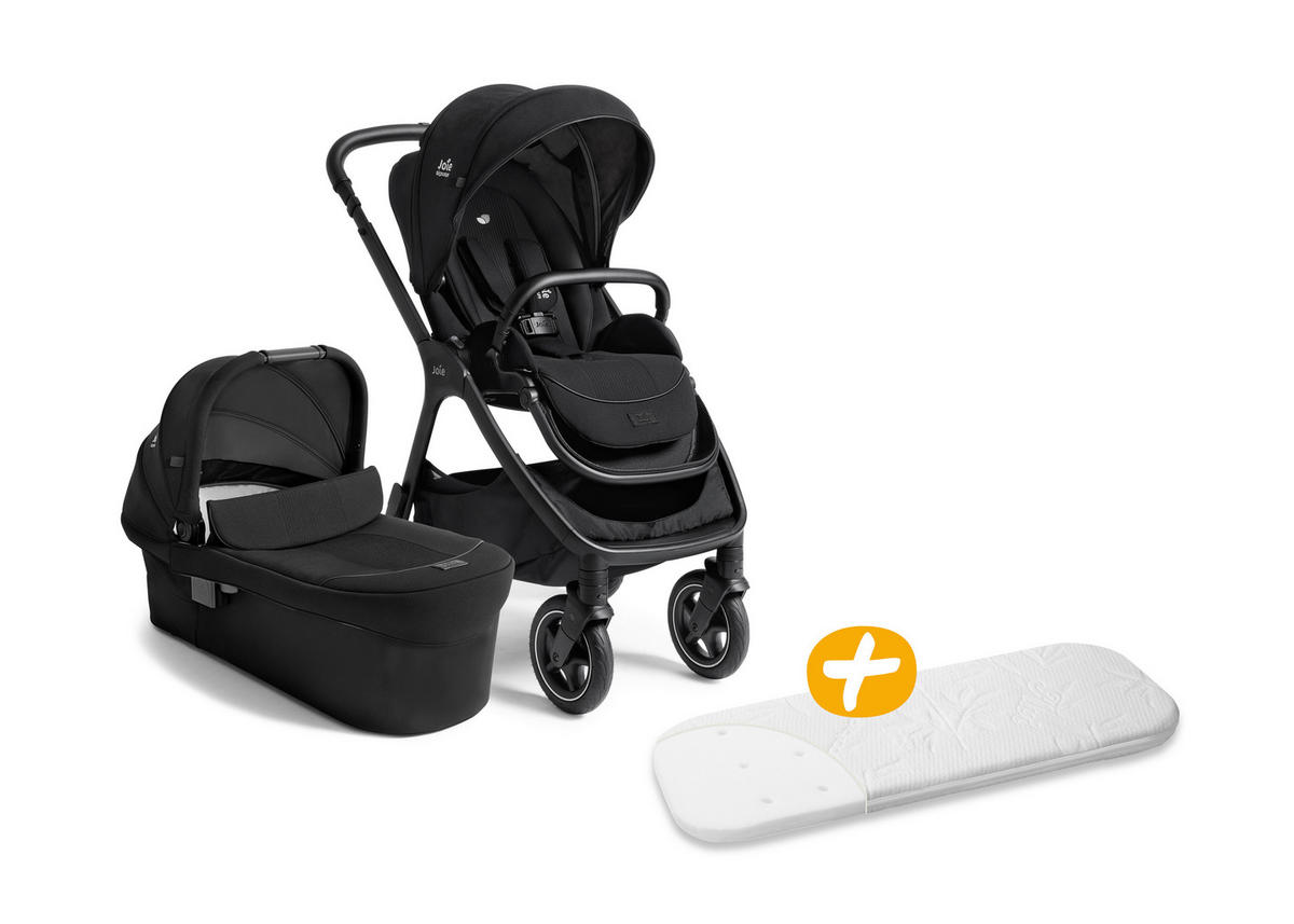 KINDERWAGENSET  Vinca 2in1  Eclipse  - Schwarz, Basics, Textil/Metall (65/109/97cm) - JOIE SIGNATURE
