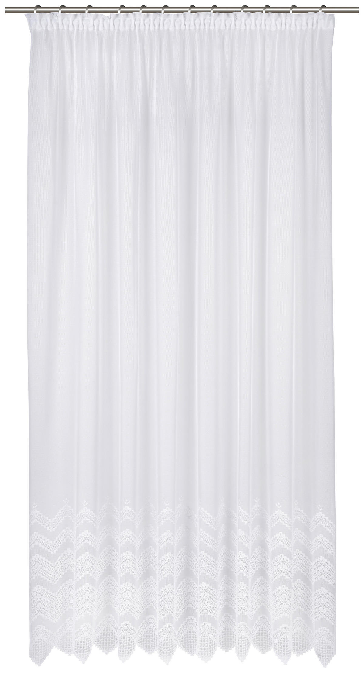 ZÁCLONA, polopriehľadné, 175 cm - biela, Konventionell, textil (175cm) - Esposa