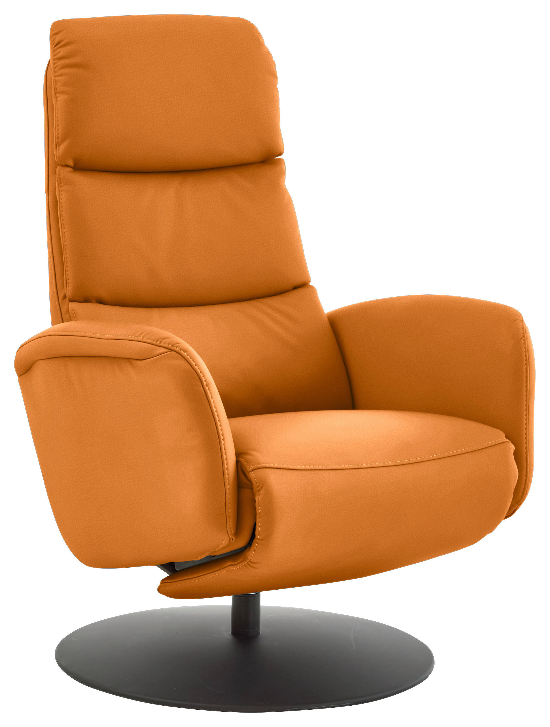 RELAXSESSEL in Leder Currygelb  - Currygelb/Schwarz, Design, Leder/Metall (76/108/86cm) - Dieter Knoll