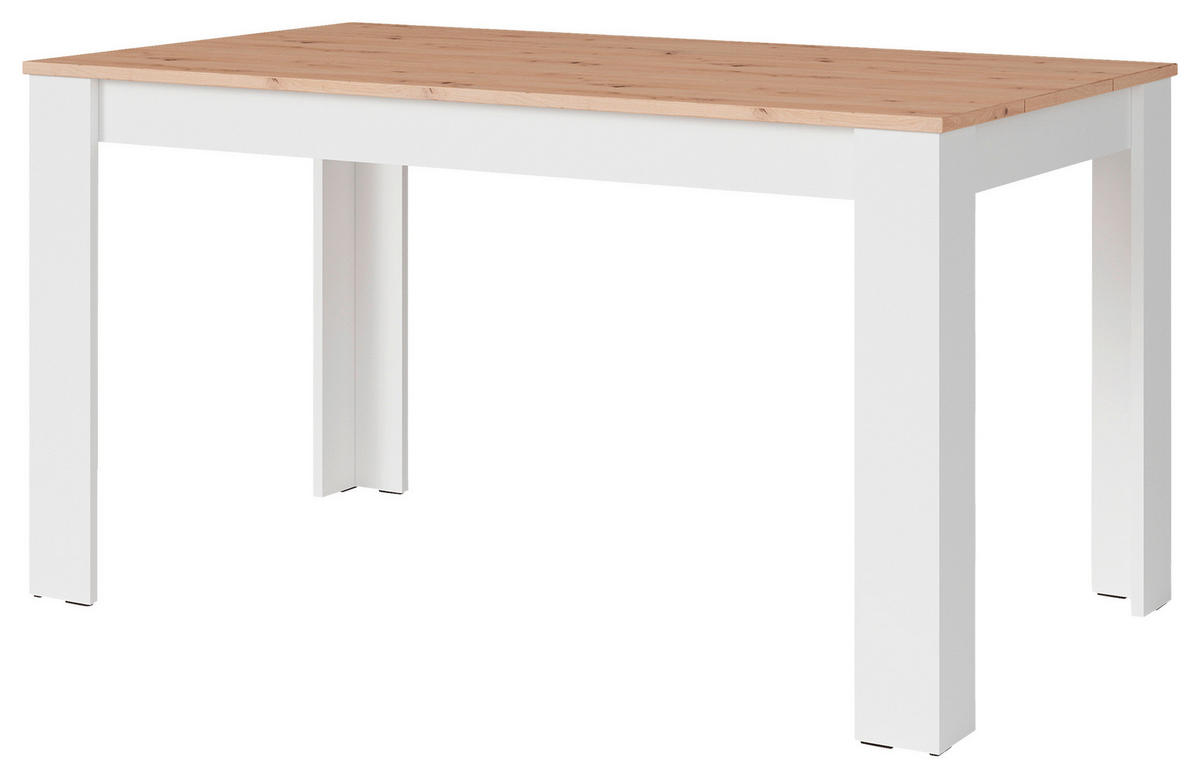 ESSTISCH rechteckig Weiß, Eiche Artisan  - Weiß/Eiche Artisan, LIFESTYLE, Holzwerkstoff (120/80/75cm) - MID.YOU