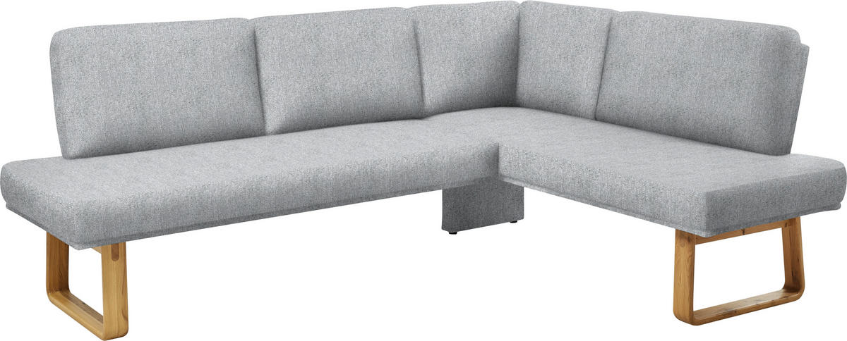 ECKBANK 240/174 cm  in Eichefarben, Hellgrau  - Eichefarben/Hellgrau, Design, Holz/Textil (240/174cm) - Dieter Knoll