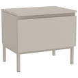 NACHTSCHRANK 49/43/35 cm  - Kaschmir, Design, Holzwerkstoff/Metall (49/43/35cm) - Hom`in