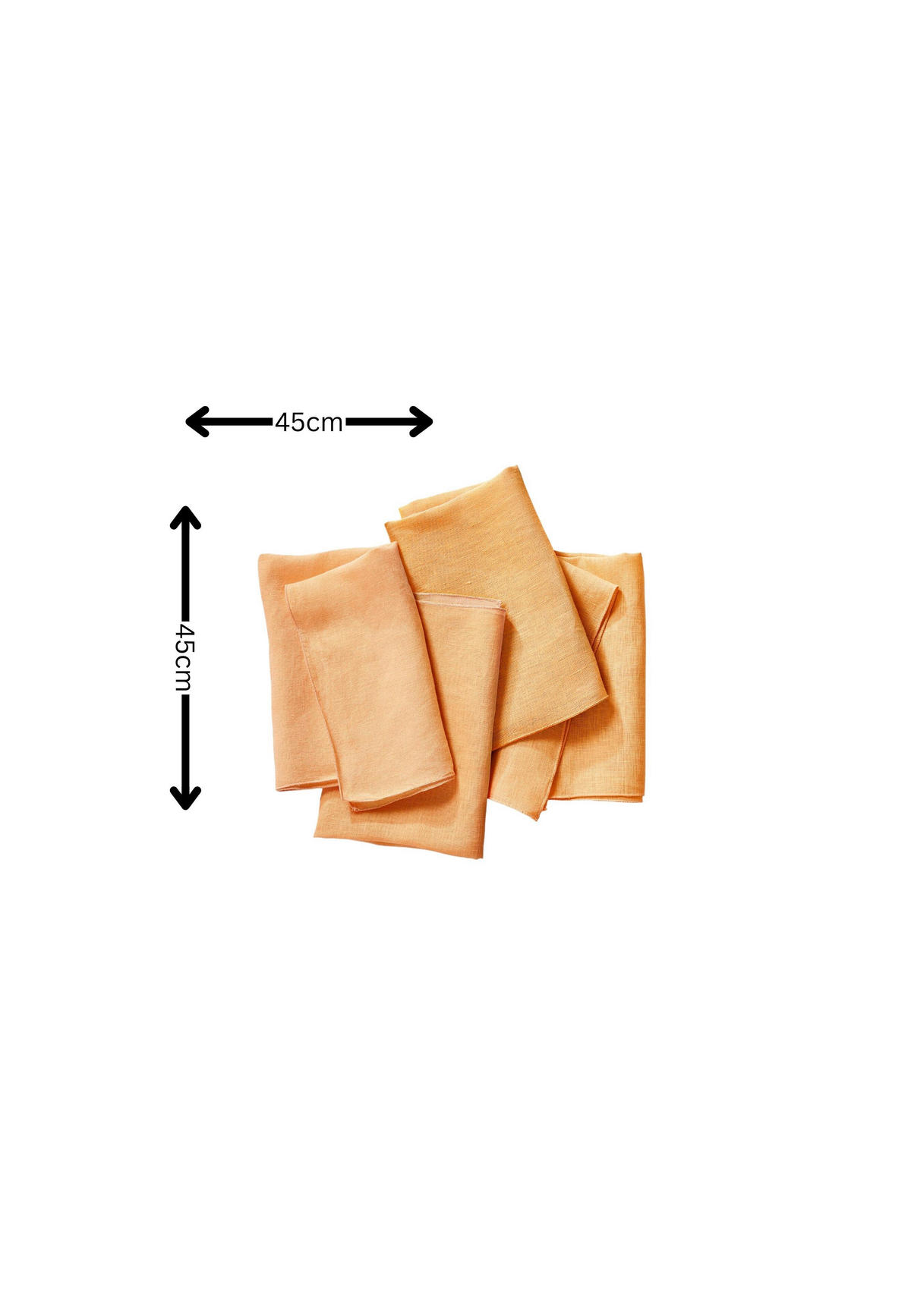 TYGSERVETT  45/45 cm  4 styck  - orange, Basics, textil (45/45cm) - FYNCH-HATTON