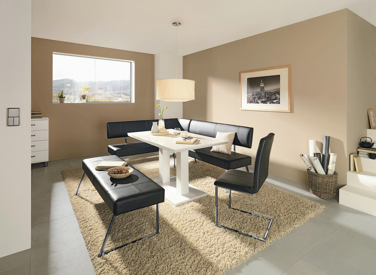 NIHAJNI STOL, kovina, tekstil črna, barve kroma  - barve kroma/črna, Design, kovina/tekstil (44/91/52cm) - Carryhome