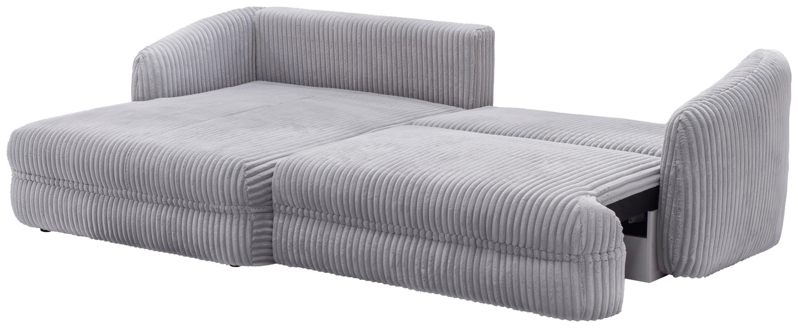 ECKSOFA in Cord Grau  - Rostfarben/Schwarz, Design, Kunststoff/Textil (161/284cm) - Livetastic