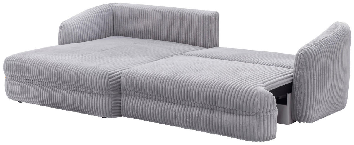 ECKSOFA LUSH Grau Cord  - Terracotta/Schwarz, Design, Kunststoff/Textil (161/284cm) - Livetastic