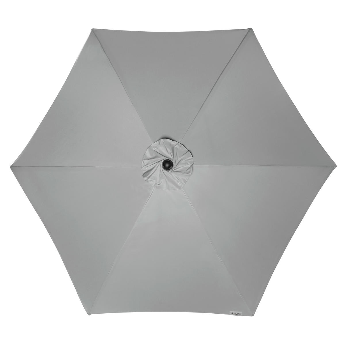 SONNENSCHIRM 376 cm Hellgrau  - Hellgrau, Basics, Textil/Metall (376/280cm) - Doppler