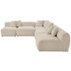 ECKSOFA BLOOM Beige Flachgewebe, Teddystoff  - Beige, Trend, Textil (300/315cm) - Livetastic